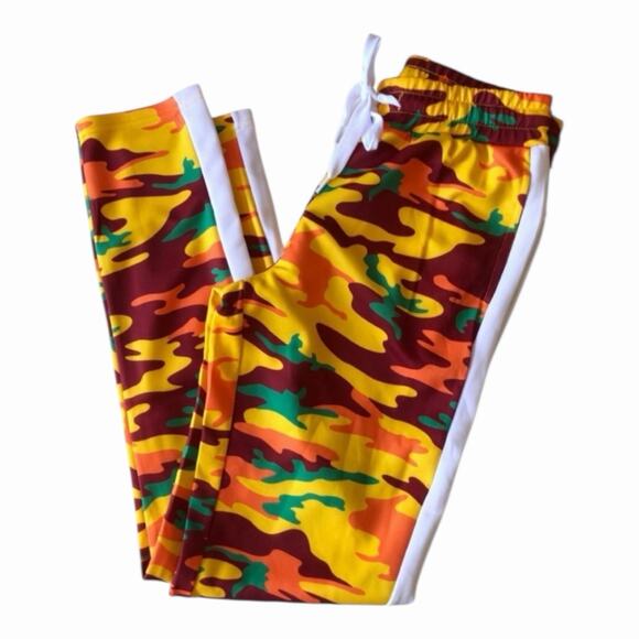 Redfox Camo Joggers Multicolor Men’s/Women’s Medium Yellow Green Orange Camo NWT - Picture 3 of 12